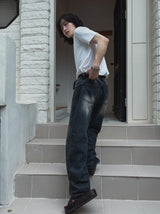 RuenB Mud Sand Curve Denim Pants