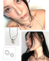 melting two chain necklace