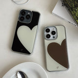 [Epoxy] POP HEART(クリームブラウン) シルバーバンパーケース