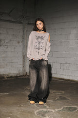 rv line denim pants (black)