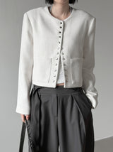 Mative Snap Tweed Jacket
