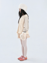 flower waffle long sleeve (cream)