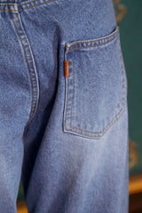 BLOCK DENIM PANTS / BLUE