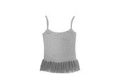 Mad Off-Shoulder Short Sleeve Mesh Lace Sleeveless Set