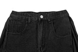 フォトンピンタックスナップウォッシュ加工ワイドデニムパンツ