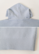 Pocket Crop Loose Hood Knit Cardigan (5color)