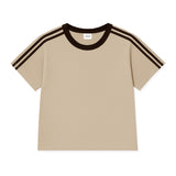 SPORTY TRACK CROP T-SHIRT (4color)