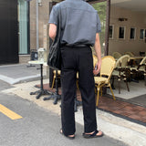LMN リネンワンタックベンダブルワイドパンツ (5 colors)