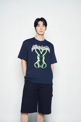 25SS ジッパーディテールデニムショートパンツ ブラック