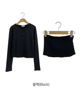 Bustier set cardigan(4color)