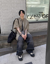 No.0727 general washing half SHIRT (3color)