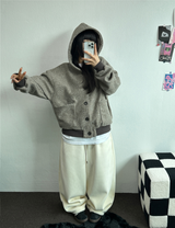 テリーシープ🐑☁🤎フーディーカーディガンジャケット🤎💛🖤3カラー