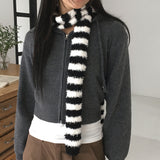 Siwool Vintage Angora Stripe Scarf Scarf