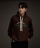 HAAND LOGO GRAPHIC HOODIE BROWN
