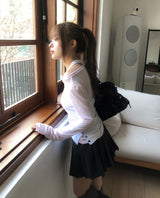 ノキストライププリーツミニスカート