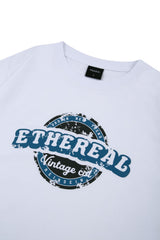 ホワイトビンテージオーバーフィット半袖Tシャツ