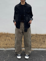 Over Washing Western Shirt Jacket (No.860)