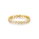 ベゼルセット 925 Silver + 14k gold プレーティングリング R058-03G