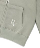 W STEM ZIP UP HOODIE KHAKI(CV2FSFM402A)