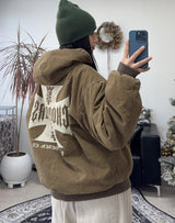 Kira Vintage Quilted Hooded Jumper