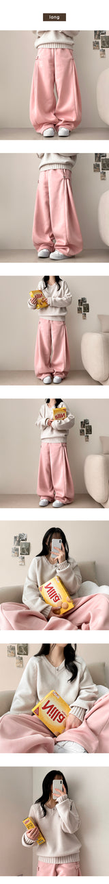 Dingpo Napping Vizo Side Snap String Wide Banding Pants
