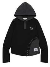 CONTOUR EYELET POINT SLIM FIT HOOD T