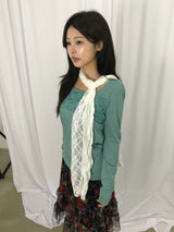 3カラー アオイ レース ヴィンテージ ロングスリーブ Tシャツ