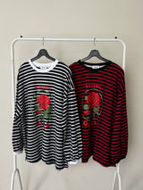Rose stripe T
