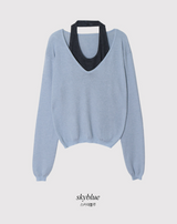 #RB Halter Neck Layered Loose Knit (5color)