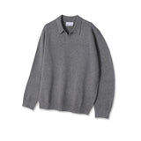 Modal open collar knitwear