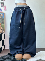 TRACK WIDE TAPING BALLOON LONG PANTS 💙🖤🤍3COLOR