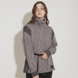 PANEL TURTLENECK PULLOVER [GRAY]