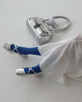 Enamel Cubic Merijane Flat Shoes