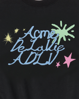 25FW WOMAN PALETTE LETTERING CROP SWEATSHIRT BLACK