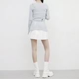 Swanne Damage Cardigan + Cropped Sleeveless Set