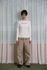 "HIRE ME" CONVERTIBLE  LONG SLEEVE (WHITE)
