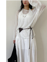 Triangle Leather Strap Belt