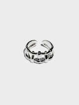 Multi Hash Tag Open Ring (Silver)