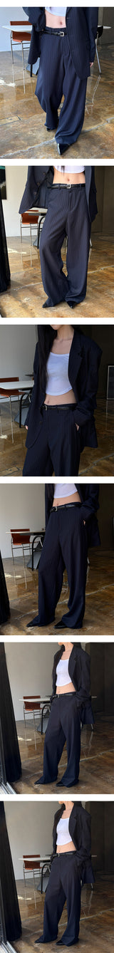 [S/S] Stripe wide slacks(2color)