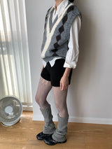 Detail V-neck Knit Vest Vest