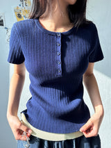 Peyki Layered Ribbed Slim Fit Tee 5color