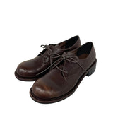 School Round Lace-up Loafers