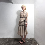 TIED SHIRRING DRESS