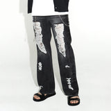 [ULKIN] Dirty Washed Denim Pants_Dusty Black