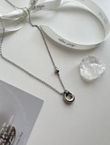 bbpo donut coin stainless steel ball bead necklace