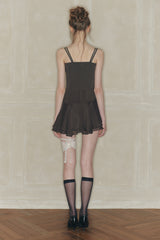 HEART RIBBON DRESS brown