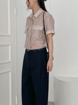 Curved Cotton Barrel Pants