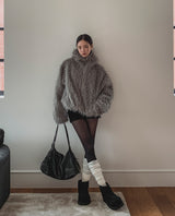 Double Strap Leather Shoulder Bag
