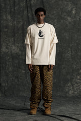 Cat Pigment T-shirt (Cream)