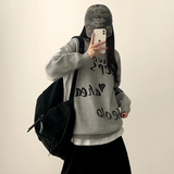 Pen Lettering Printing Round Knit